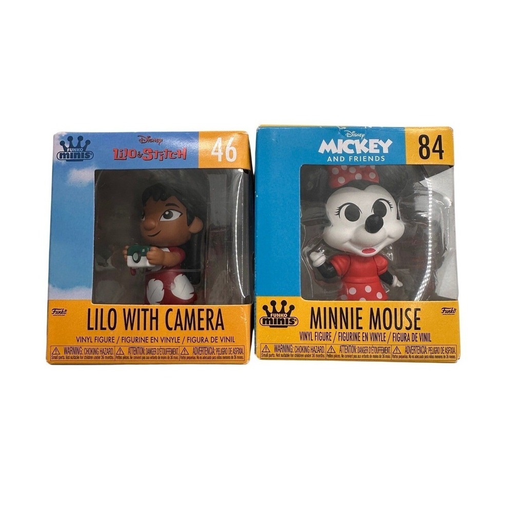 Funko Minis Disney Lilo with Camera 46 and Minnie Mouse‎ 84 Vinyl Figure Set